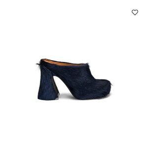 Marni Dark Blue Textured Heels